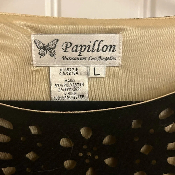 Papillon L dress cut-outs with gold underlay. 4/100 Talbots RL Max S and Pap - Picture 8 of 11